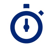 With Active Sourcing you save time! (Stopwatch icon)