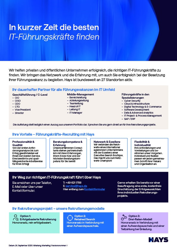 Factsheet Executive Search IT