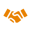 Active Sourcing relieves the burden on your company - and still delivers good results! (Handshake Icon)