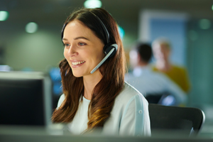 An employee of a recruitment agency calls someone