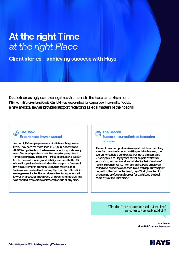 Success story Burgenlandkreis clinic Success story Burgenlandkreis clinic