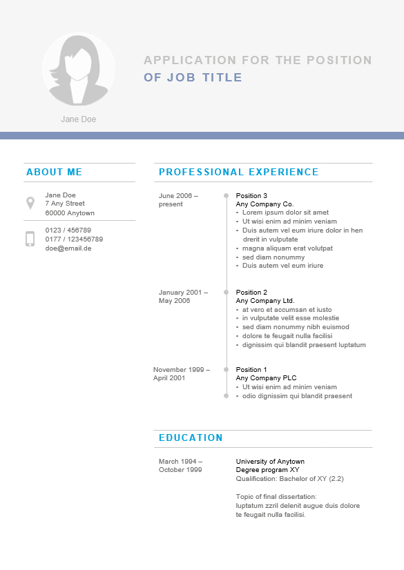 Cv template free image