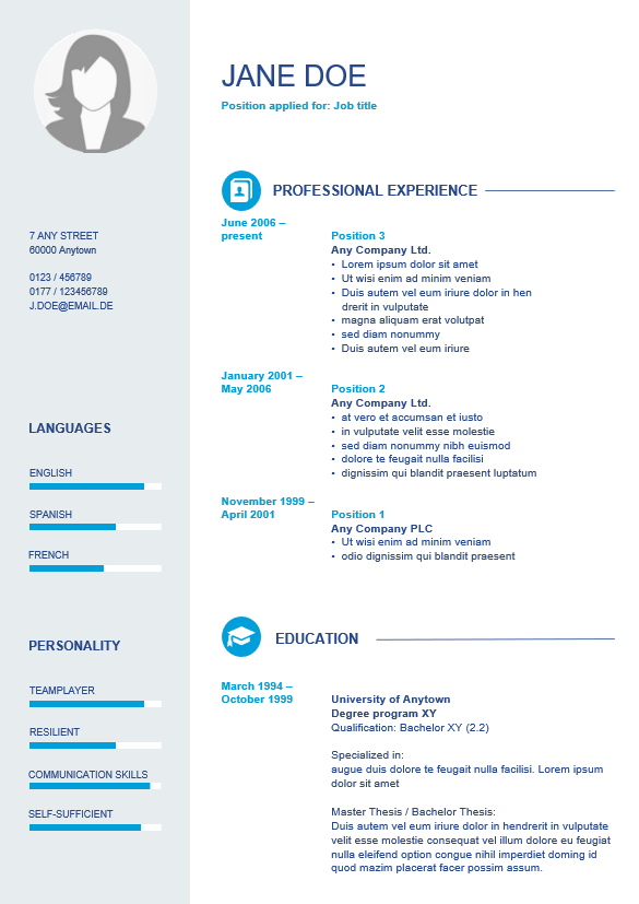 Download a free CV template now | Hays