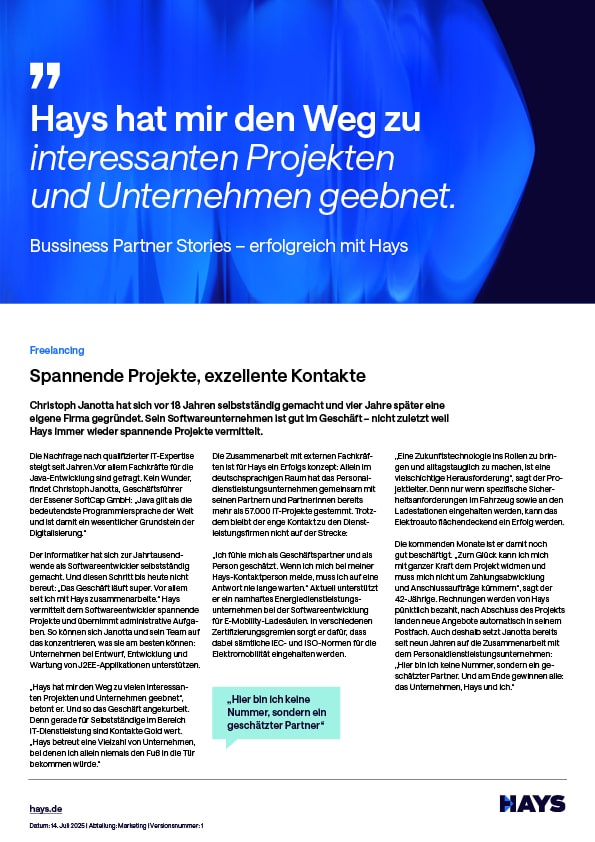 Business Partner Story Contracting - Previewbild Business Partner Story Contracting - Previewbild