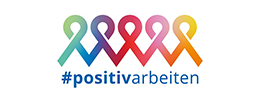 Logo deutsche Aidshilfe: positiv arbeiten