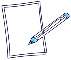 Illustration - Paper and pencil