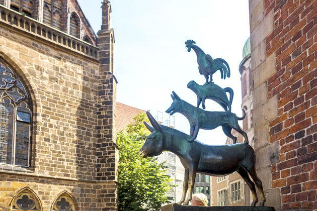 "Bremer Stadtmusikanten" Statue