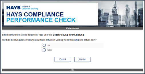 Hays Compliance Performance Check
