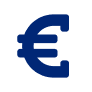 Icon - Blaues Euro-Zeichen