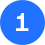 Icon - Nummer 1 auf Azureblauem Kreis